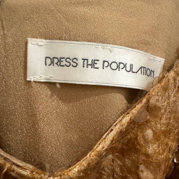 Dress the Population butterscotch color dress - Picture 3 of 9